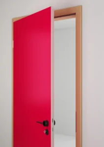 Tok: Karamell Nude | Élfólia: Flamingó Pink Ajtólap: Kína Vörös