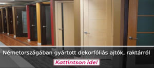NÉMET DEKORFÓLIÁS AJTÓK, RAKTÁRRÓL